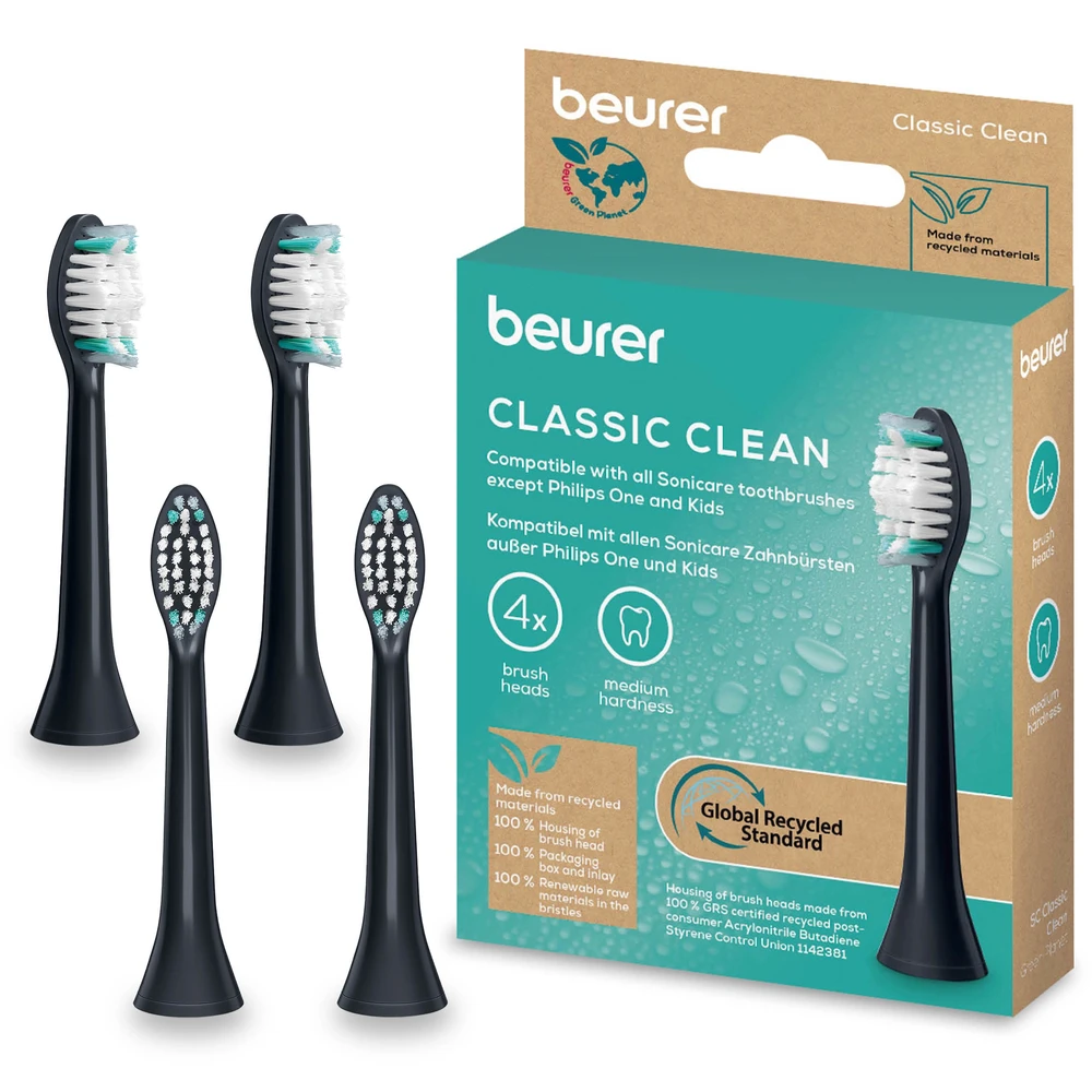 Elektrinio dantų šepetėlio galvutės Beurer Classic Clean, 4 vnt.
