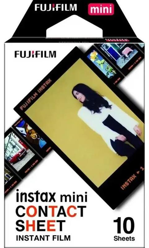 Fujifilm | Momentinis filmas | Instax Mini kontaktinis lapas | 54 cm x 86 mm | Vaizdo matmenys: 62 × 46 mm | Kiekis 10