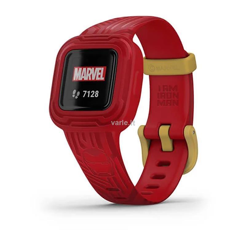 Išmanusis laikrodis vaikams Garmin vivofit jr.3 Marvel / Iron Man, Raudonos  spalvos | Varle.lt