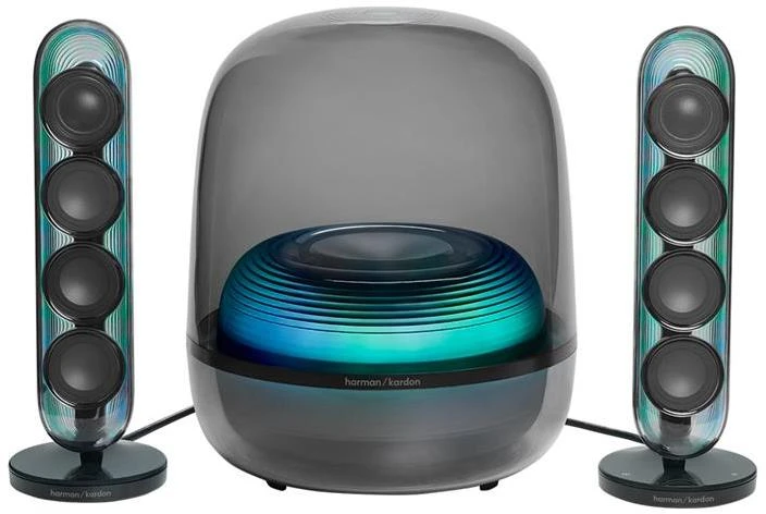„Harman Kardon SoundSticks 5“ „Bluetooth“ garsiakalbiai, juodi