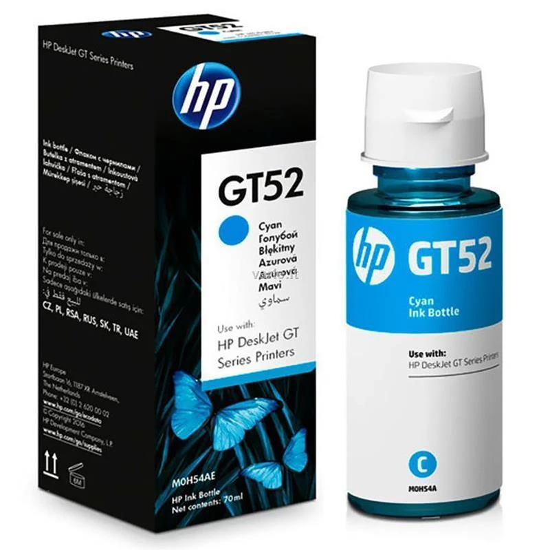Hewlett Packard (HP) HP GT52 originalus, žalsvai mėlynas rašalo butelis