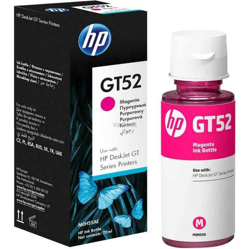 Hewlett Packard (HP) Originalus HP GT52 rašalo buteliukas, purpurinis
