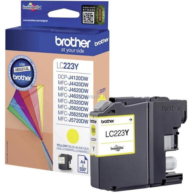 Brother Brolis LC-223Y | Rašalo kasetė | Geltona