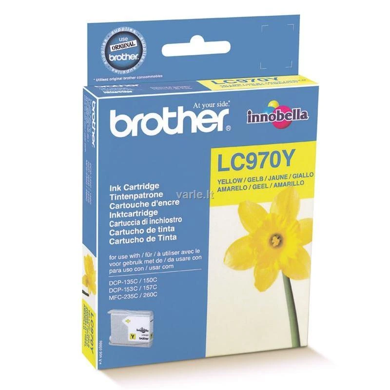 BROTHER LC-970Y TONERIS Geltonas 300P