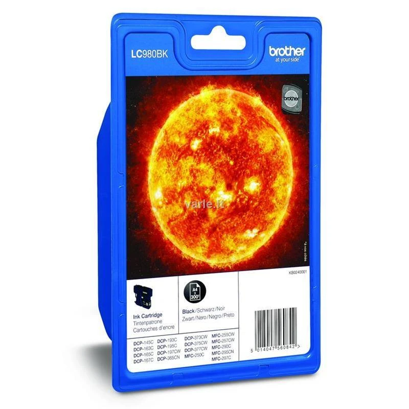BROTHER LC-980BK TONERIS Juodas 300P