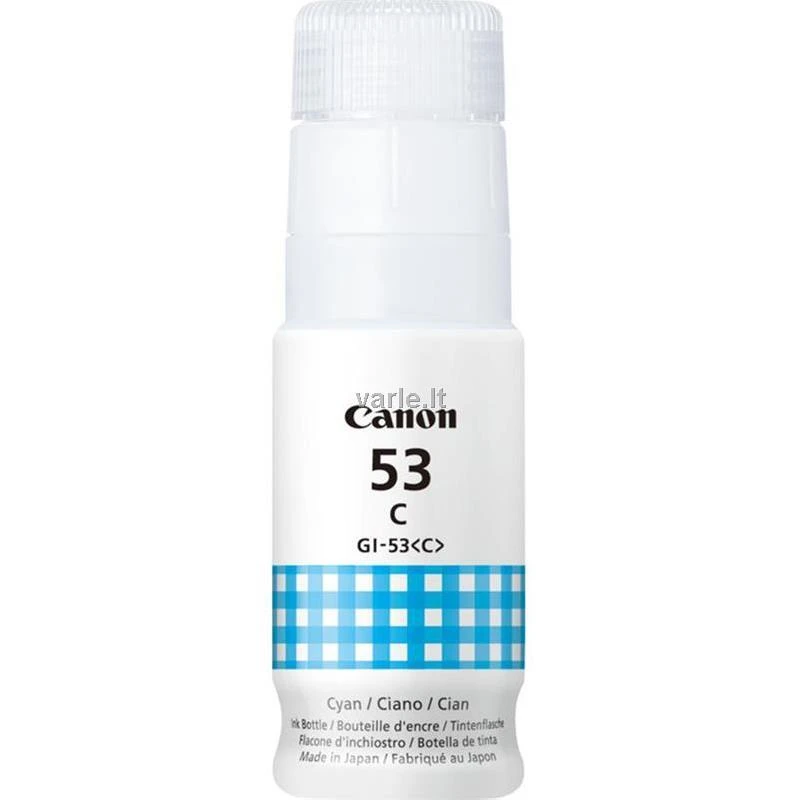 Canon GI-53C žydros spalvos rašalo buteliukas | Canon GI-53C | Rašalo papildymas | Žydra spalva