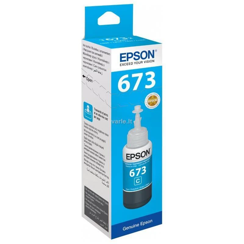 EPSON T6732 CYAN RAŠALO BUTELĖLIS 70ml