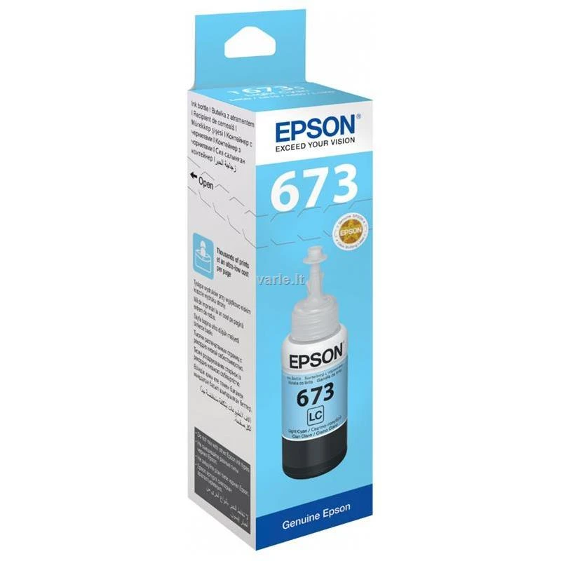 EPSON T6735 LIGHT CYAN RAŠALO BUTELĖLIS 70ml