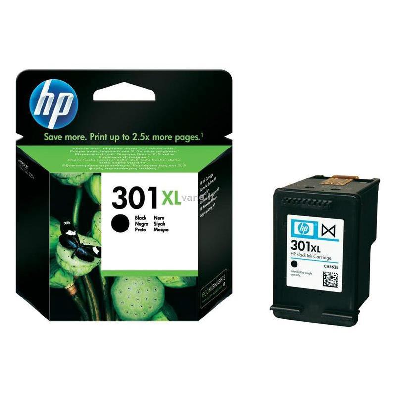 Hewlett Packard (HP) HP 301XL didelės talpos juodo rašalo kasetė, 480 puslapių, skirta HP Deskjet 1000, 1050, 2050, 3000, 3050