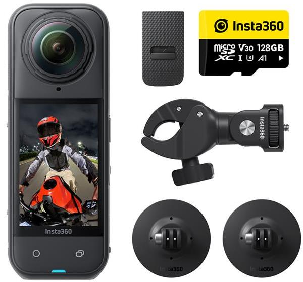 360 kamera Insta360 X5, 8K, rinkinys motociklams