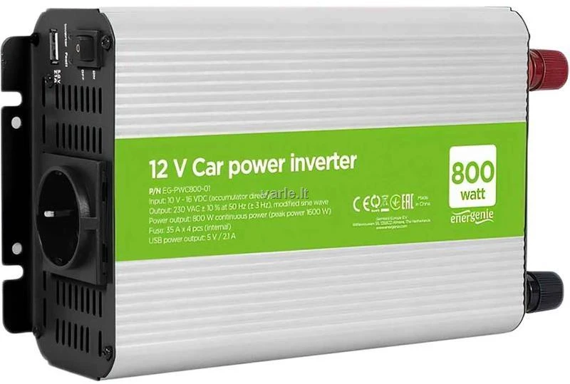 Gembird EnerGenie | 12 V Car power inverter, 800 W | EG-PWC800-01