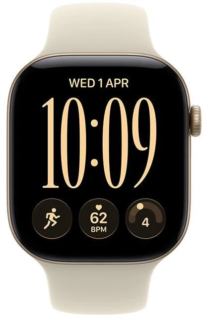 Išmanusis laikrodis Apple Watch Series 12 GPS + Cellular 42mm Light Gold Aliuminio Case with Sand Sport Band - S/M