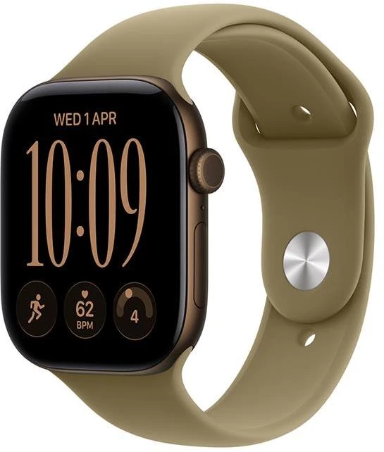 Išmanusis laikrodis Apple Watch Series 12 GPS 42mm Dark Bronze Aliuminio Case with Olive Sport Band - S/M