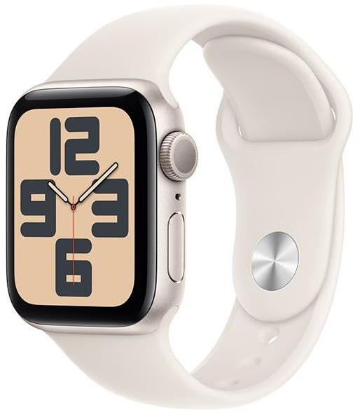 Išmanusis laikrodis Apple Watch SE GPS 40mm Starlight Aliuminio dėklas su Starlight Sport Band - S/M