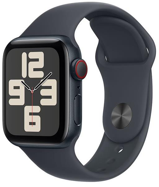 Išmanusis laikrodis Apple Watch SE GPS + Cellular 40mm Midnight Aliuminio dėklas su Midnight Sport Band - S/M