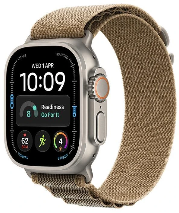 Išmanusis laikrodis Apple Watch Ultra 4 GPS + Cellular 49mm Natural Titanium Case with Desert Alpine Loop - M