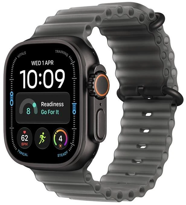 Išmanusis laikrodis Apple Watch Ultra 4 GPS + Cellular 49mm Juodas Titanium Case with Translucent Juodas Ocean Band