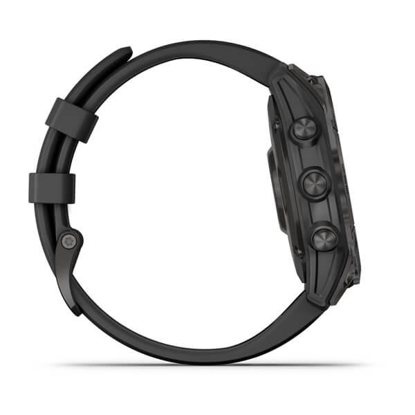 Išmanusis laikrodis Garmin fenix 7 Sapphire Solar (47 mm), Pilkos anglies  spalvos titaninis apvadas, su juodos spalvos silikoniniu dirželiu | Varle.lt