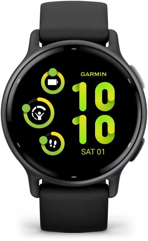 Išmanusis laikrodis Garmin vívoactive® 5, Skalūnų spalvos aliuminio apvadas su juodu korpusu ir silikoniniu dirželiu
