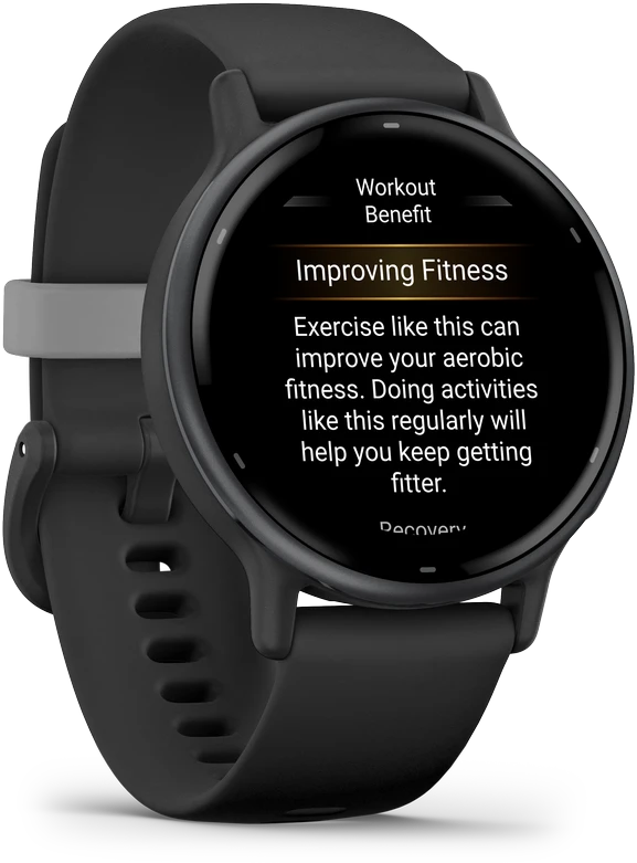 Išmanusis laikrodis Garmin vívoactive® 5, Skalūnų spalvos aliuminio apvadas su juodu korpusu ir silikoniniu dirželiu