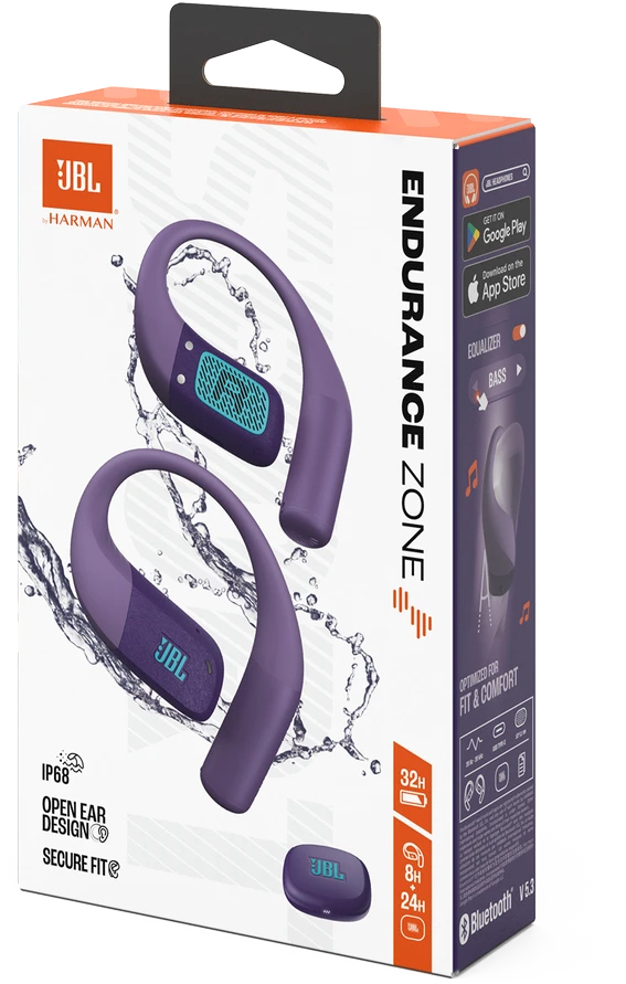 Ausinės JBL Endurance Zone, violetinės