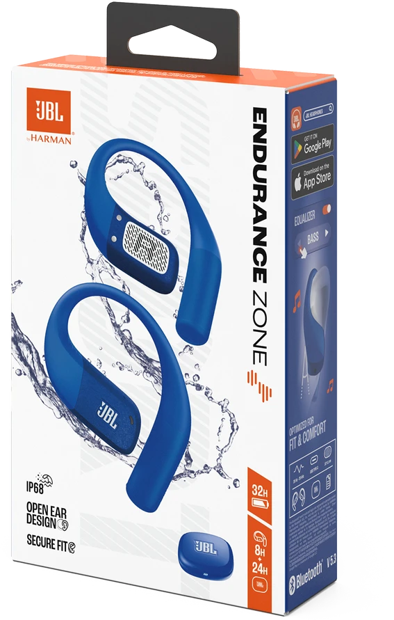 Ausinės JBL Endurance Zone, mėlynos