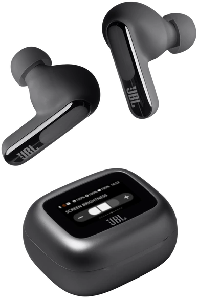 JBL Live Beam 3 su įkrovimo dėklu ir ekranu