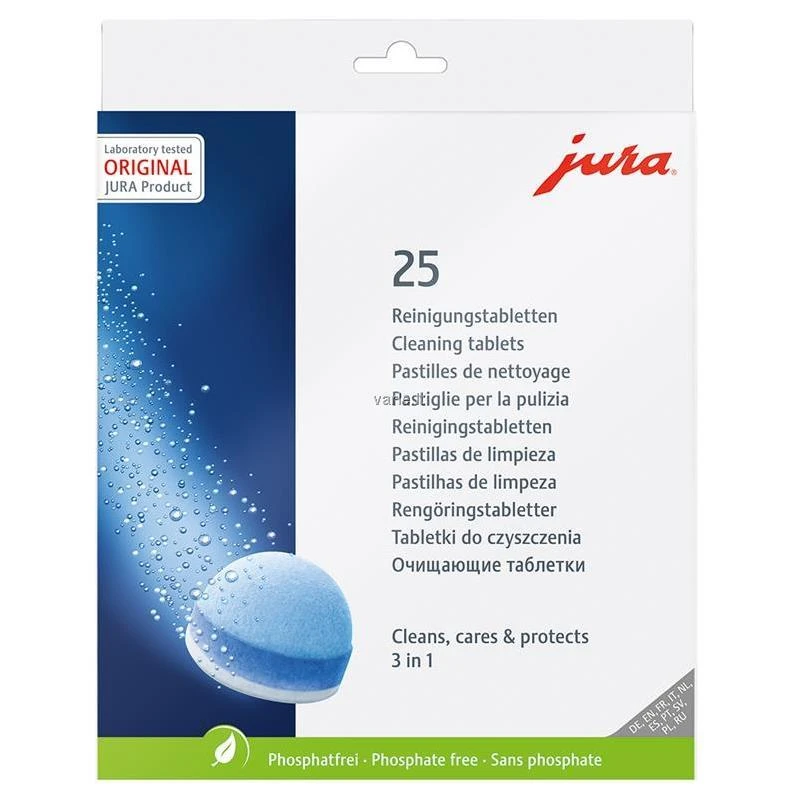 JURA 3 fazių valymo tabletės 25 vnt.