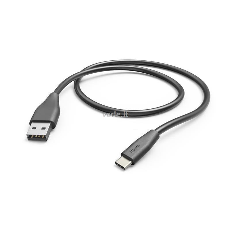 Hama USB-A - USB-C, 1,5m juoda