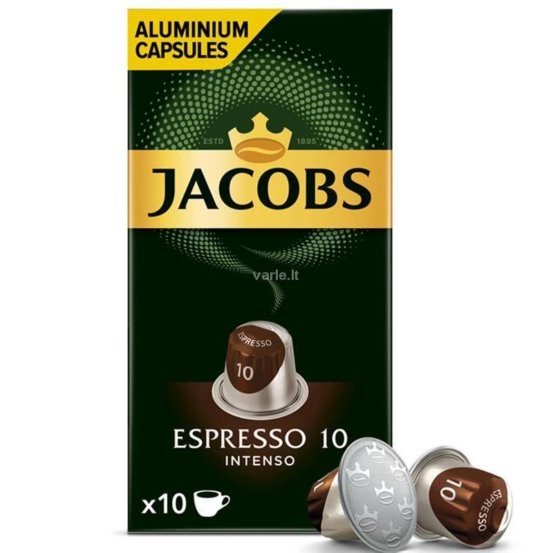 Kavos kapsulės JACOBS Espresso 10 Intenso, 52g