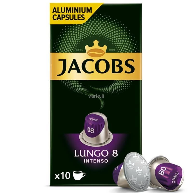 Kavos kapsulės JACOBS Lungo 8 Intenso, 52g
