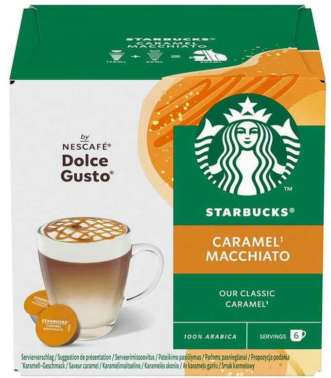 Nescafe Kavos kapsulės STARBUCKS CARAMEL MACCHIATO, 12 vnt.