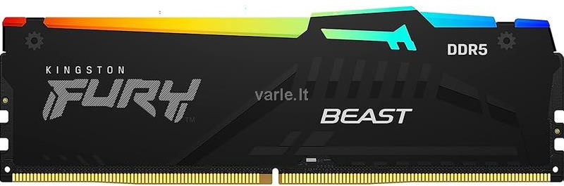 RAM „Kingston KF556C36BBEAK2-64“ 64 GB 5600 MT/s DDR5 CL36 DIMM (2 vnt. rinkinys) „FURY Beast RGB EXPO“ | „Kingston“