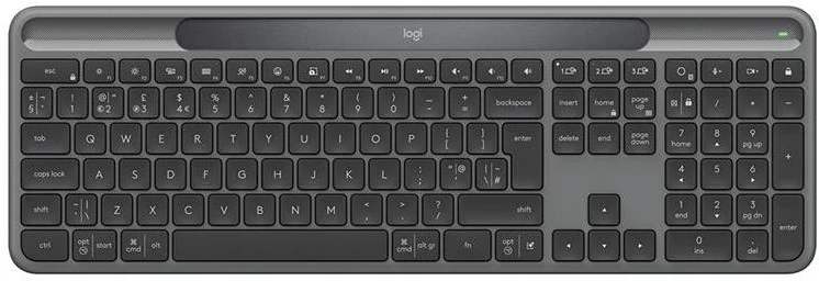 Belaidė klaviatūra Logitech Signature Slim Solar+ K980s, grafito spalvos, 920-013764