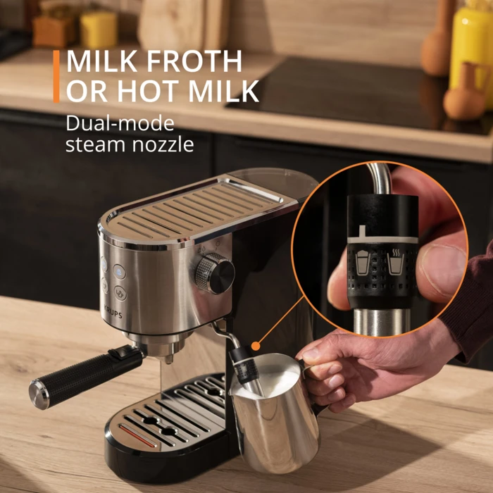 Espreso kavos aparatas Krups Virtuoso+ XP444C10, 1 L +DOVANA Lavazza kavos pupelės