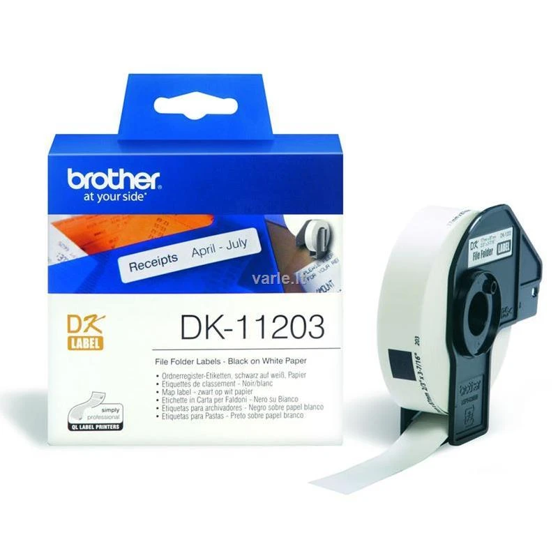 Brother DK-11203 etikečių juostelė Juoda ant baltos
