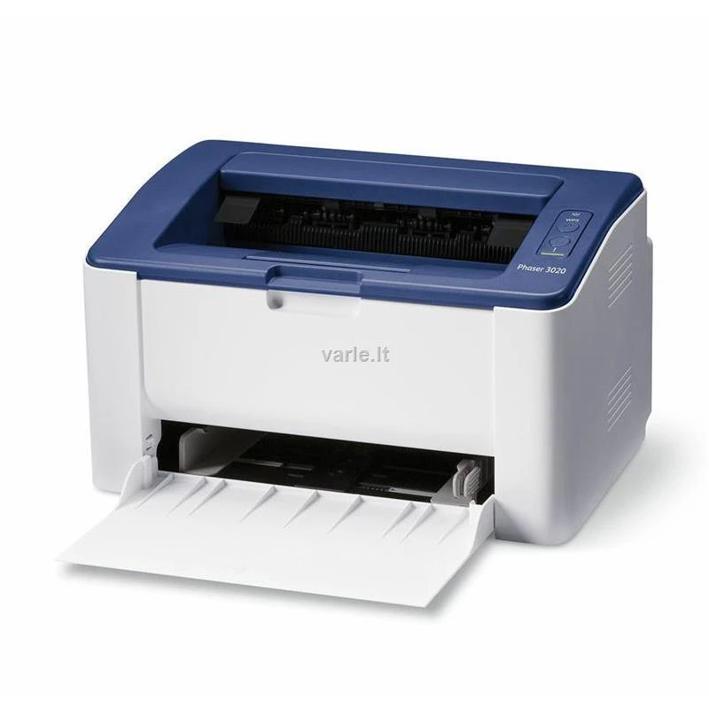 Spausdintuvas „Xerox Phaser 3020BI“, A4, mono lazeris, 20 ppm, 15 000 per mėnesį, 128 Mb, 8,5 sek., 150 lapų, USB 2.0, „WiFi“