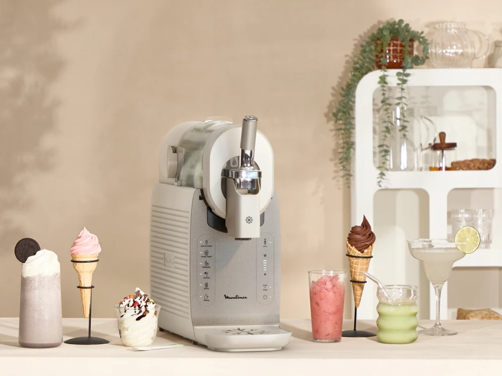 Ledų ir šaldytų gėrimų gaminimo aparatas Tefal Freezi, 16-in-1, sidabro spalvos (IG803AE0) aprašymas - Prekės nuotrauka