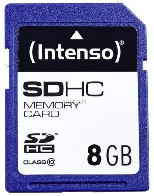 Atminties kortelė Intenso Intensyvus SDHC 8GB Class10 3411460