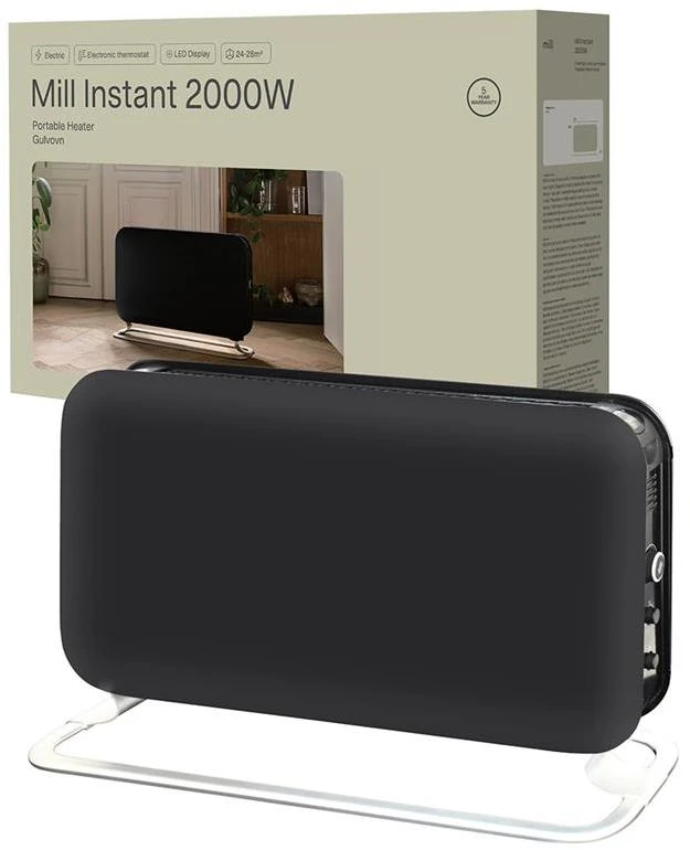Konvekcinis šildytuvas Mill SG2000LED, 2000 W, Tinkamas kambariams iki 5-20 m², Juodas