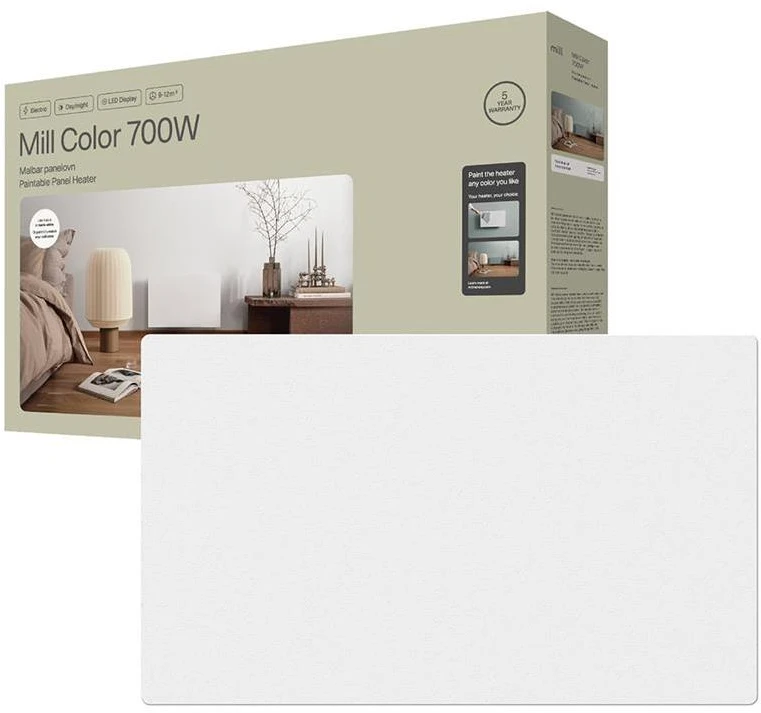 Mill COLOR700DN Color Panel Heater, Paintable, 700 W, Baltas | Mill