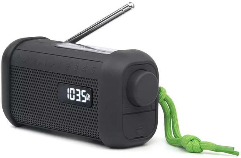 Muse Mūza | Nešiojamas saulės radijo imtuvas su švaistikliu ir žibintuvėliu | MH-08 MB | AUX į | Bluetooth | FM radijas
