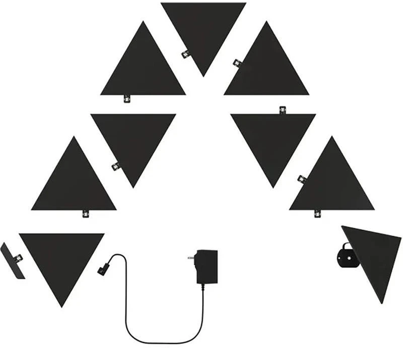 Nanoleaf Shapes - Ultra Juodas Triangles Starter Kit (9 šviesos)