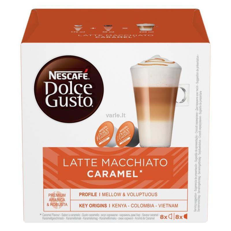 NESCAFÉ® Dolce Gusto® Caramel Latte Macchiato kava 16 kapsulių dėžutėje 168.8g