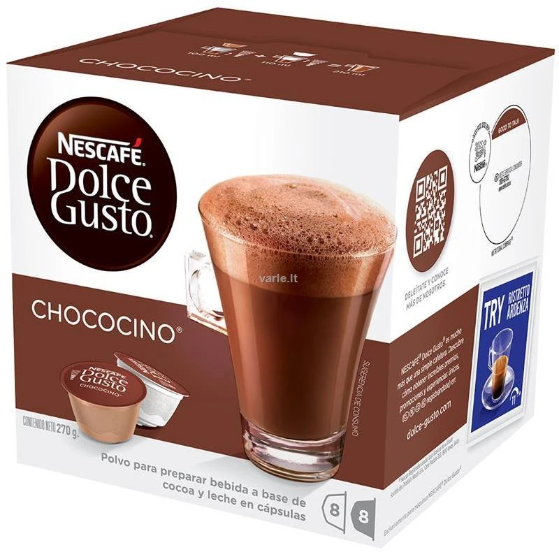 Šokolado kapsulės Nescafe Dolce Gusto Chococino 256g 16 kapsulių