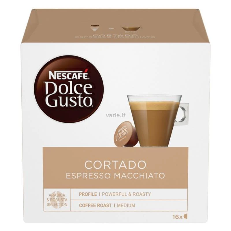 Kava Nescafe Dolce Gusto Cortado Espresso Macciato 100g 16 kapsulių