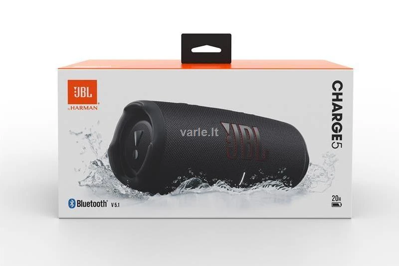 JBL Charge 5 nešiojama kolonėlė, Juoda