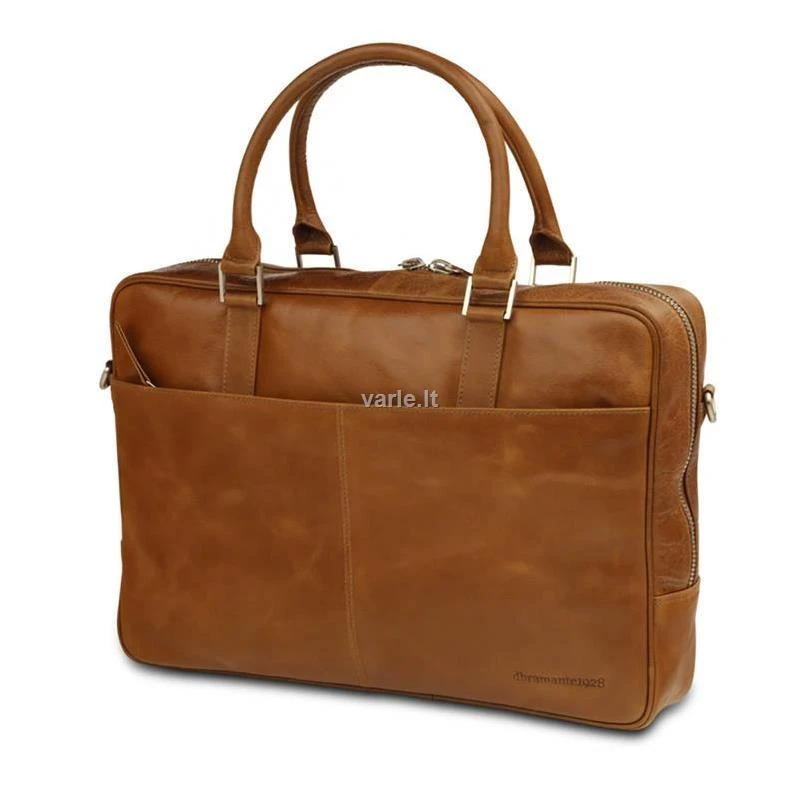 DBRAMANTE1928 ROSENBORG LEATHER BAG FOR 14" NOTEBOOK - GOLDEN TAN
