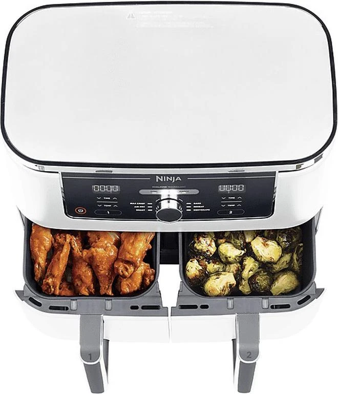 Ninja Foodi MAX dviejų zonų gruzdintuvė AF400EU, 9,5 l, Balta