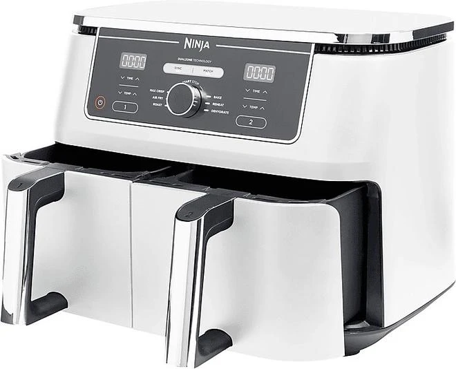 Ninja Foodi MAX dviejų zonų gruzdintuvė AF400EU, 9,5 l, Balta